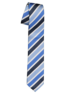 Pelucio stropdas, blauw gestreept