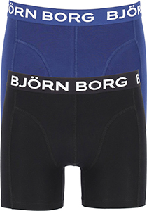 Bjorn Borg boxershorts Core (2-pack), heren boxers normale lengte, zwart en donkerblauw