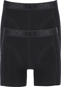Bjorn Borg Cotton Stretch Shorts (2-pack), heren boxers normale lengte, zwart