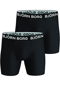 Bjorn Borg Performance boxers, microfiber heren boxers lange pijpen (2-pack), zwart