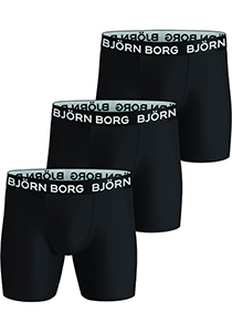 Bjorn Borg Performance boxers, microfiber heren boxers lange pijpen (3-pack), zwart