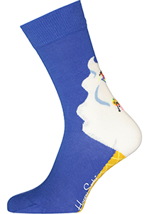 Happy Socks Ice Ice Baby Sock, unisex sokken, kobaltblauw met ijs