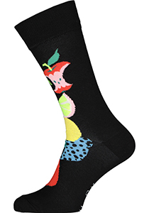 Happy Socks Fruit Stack Sock, unisex sokken, zwart met fruit