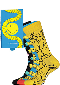 Happy Socks Smiley Gift Set (3-pack), blije voeten 