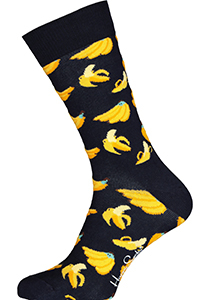 Happy Socks Banana Sock, gele bananen op zwart