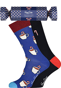 Happy Socks Candy Cane & Cocoa Gift Set (2-pack), winters lekkers