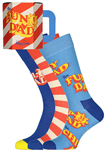 Happy Socks Father Of The Year Socks Gift Set (3-pack), unisex sokken in cadeauverpakking