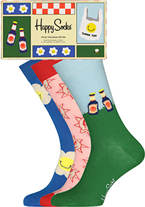 Happy Socks Picnic Time Socks Gift Set (3-pack), unisex sokken in cadeauverpakking