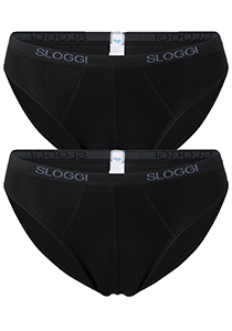 Sloggi Men Basic Mini, heren slips (2-pack), zwart