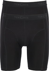 TEN CATE Basics men bamboo viscose long shorts (2-pack), heren boxers lange pijpen, zwart