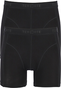 ten Cate Basics men bamboo viscose shorts (2-pack), heren boxers normale lengte, zwart