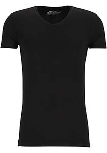 TEN CATE Basics men bamboo viscose T-shirt (1-pack), heren T-shirt V-hals, zwart