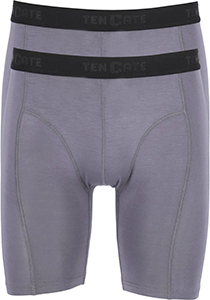 TEN CATE Basics men bamboo viscose shorts (2-pack), heren boxers normale lengte, grijs