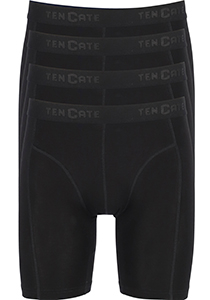 TEN CATE Basics men bamboo viscose long shorts (4-pack), heren boxers lange pijpen, zwart