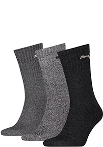 Puma Crew Sock (3-pack),  sokken, antraciet
