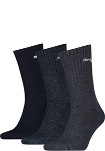 Puma Crew Sock (3-pack),  sokken, donkerblauw