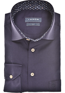 Ledub modern fit overhemd, mouwlengte 72 cm, popeline, donkerblauw