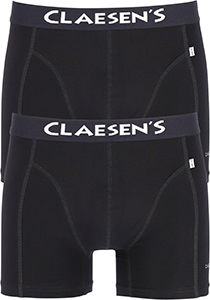Claesen's Basics boxers (2-pack), heren boxers lang, zwart 