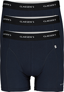 Claesen's Basics boxers (3-pack), heren boxers lang, blauw