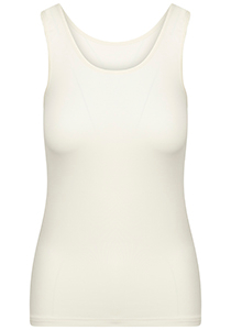 RJ Bodywear Pure Color dames top (1-pack), hemdje met brede banden, ivoor