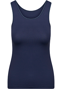 RJ Bodywear Pure Color dames top (1-pack), hemdje met brede banden, donkerblauw