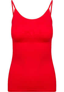 RJ Bodywear Pure Color dames spaghetti top (1-pack), rood