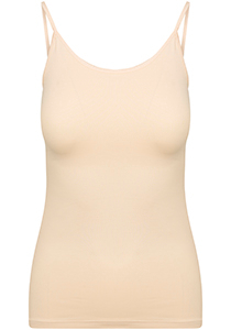 RJ Bodywear Pure Color dames spaghetti top (1-pack), hemdje met smalle verstelbare bandjes, huid