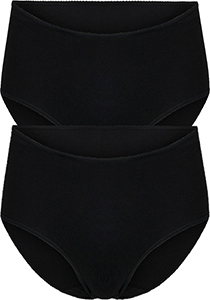 RJ Bodywear Everyday dames Zierikzee maxi slip (2-pack), zwart