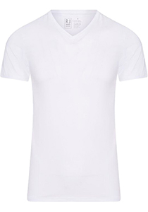 RJ Bodywear Pure Color T-shirt (1-pack), heren T-shirt met V-hals, wit