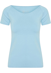 RJ Bodywear Pure Color dames T-shirt (1-pack), lichtblauw