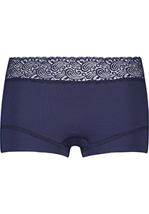 RJ Bodywear Pure Color Kant dames short, donkerblauw
