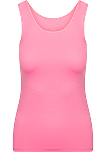 RJ Bodywear Pure Color dames top (1-pack), hemdje met brede banden, felroze