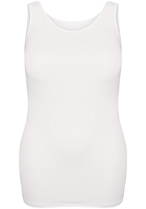 RJ Bodywear Pure Color dames top (1-pack), hemdje met brede banden, wit