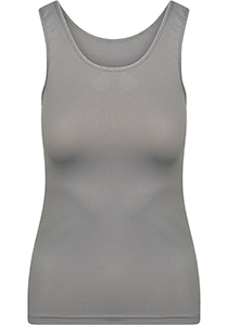RJ Bodywear Pure Color dames top (1-pack), hemdje met brede banden, midden grijs