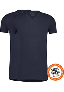 RJ Bodywear Everyday Venlo T-shirt (2-pack), heren T-shirt met V-hals, donkerblauw