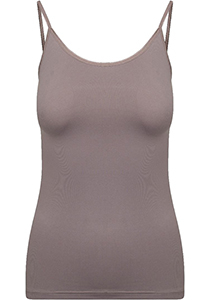 RJ Bodywear Pure Color dames spaghetti top (1-pack), taupe