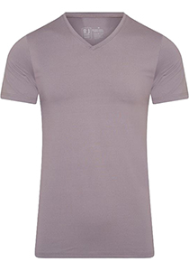 RJ Bodywear Pure Color T-shirt (1-pack), heren T-shirt met V-hals, taupe