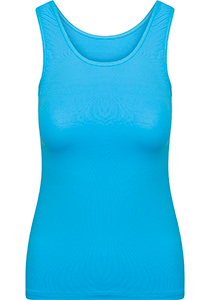 RJ Bodywear Pure Color dames top (1-pack), hemdje met brede banden, turquoise