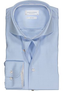Profuomo slim fit overhemd, 2-ply twill, lichtblauw (contrast) 