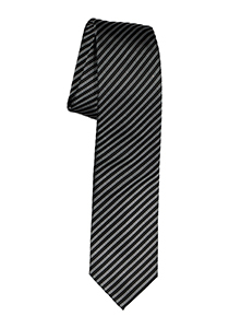 Michaelis stropdas, zwart-wit gestreept