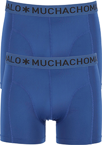 Muchchomalo microfiber boxershorts (2-pack), heren boxers normale lengte, blauw