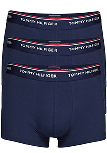 Tommy Hilfiger trunks (3-pack), heren boxers normale lengte, blauw