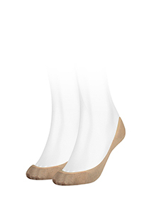 Tommy Hilfiger Ballerina Step (2-pack), dames onzichtbare sokken, beige