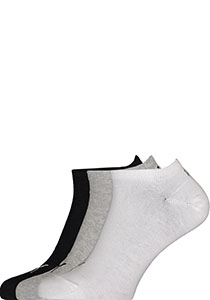 Puma unisex sneaker sokken (6-pack), wit, grijs en zwart