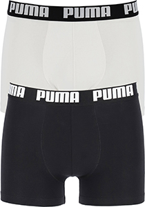 Puma Basic Boxer heren (2-pack), zwart en wit