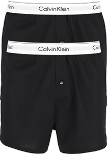 Calvin Klein Modern Cotton Slim Fit Boxer (2-pack), wijde boxers katoen, zwart