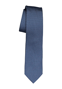 Michaelis stropdas, blauw met wit dessin