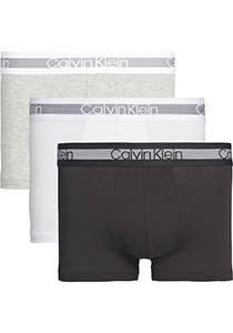 Calvin Klein Trunk (3-pack), heren boxers normale lengte, zwart, grijs, wit