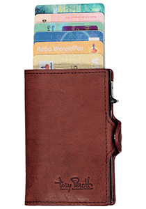 Tony Perotti pasjes RFID portemonnee (6 pasjes) met papiergeldvak, bordeaux vintage leer