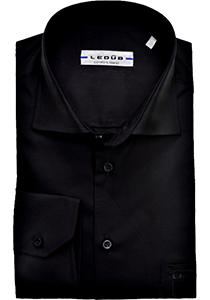 Ledub modern fit overhemd, mouwlengte 72 cm, zwart